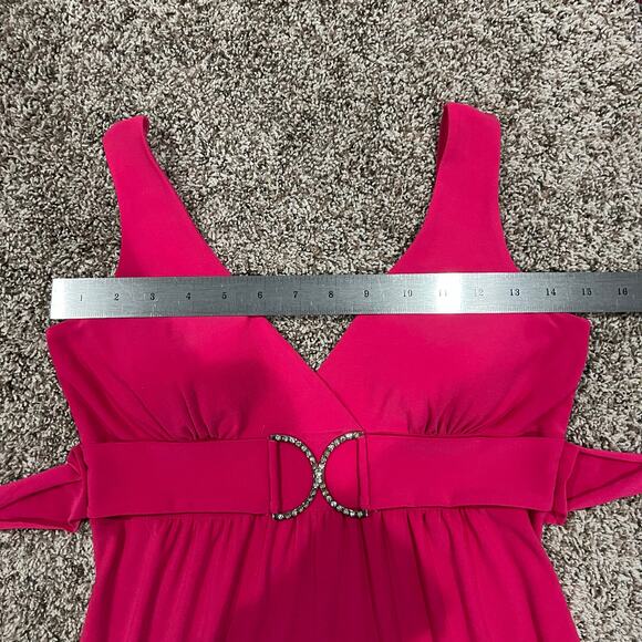 VTG 90s y2k Women's Pink Taboo Tie Back Babydoll Dress W/ Rhinestone Detailing - Picture 10 of 10
